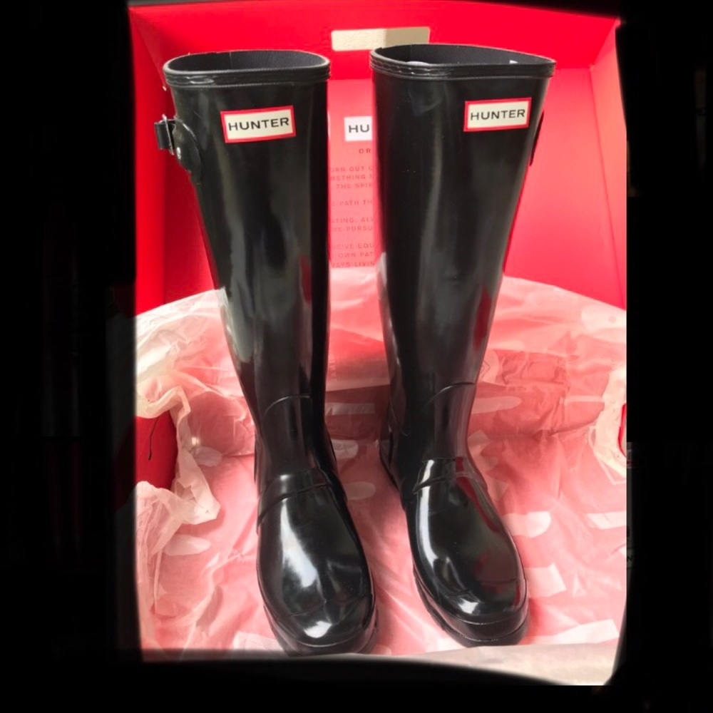 BRAND NEW * Hunter: Original, Tall Gloss-Black